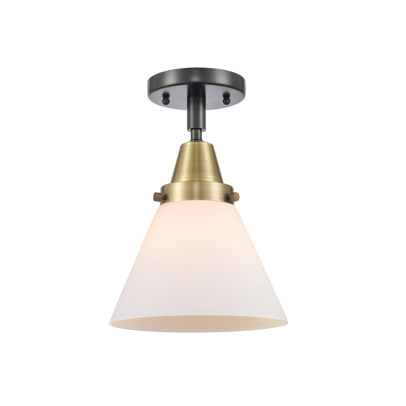 Glass Flush Mount, No Bulb Included, Yes, Black Antique Brass