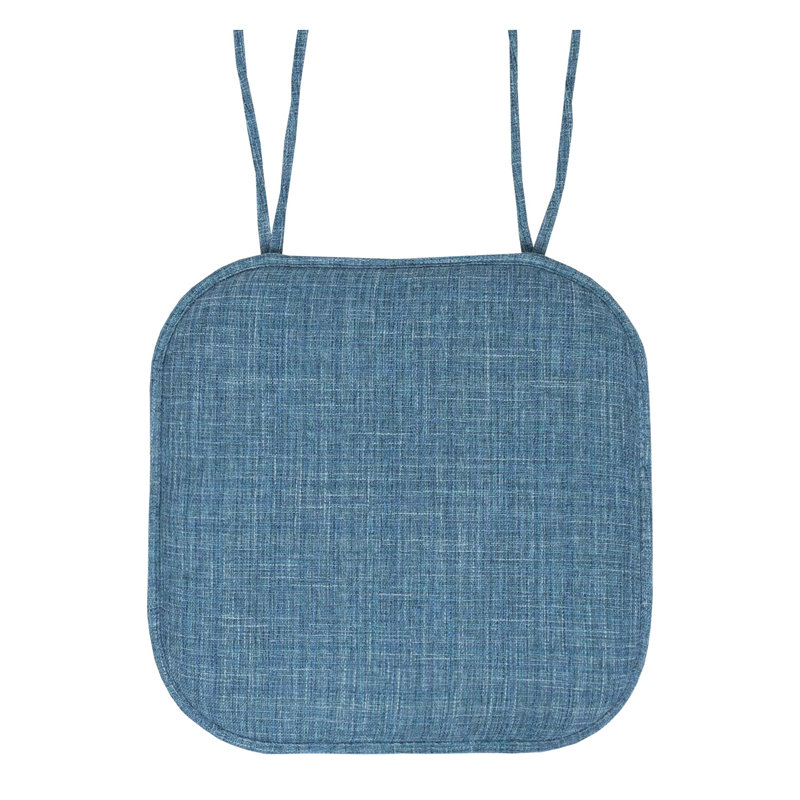 Coussin de chaise antidérapant en mousse à mémoire de forme 16 po x 16 po Aria, Paquet de 2, Bleu multi