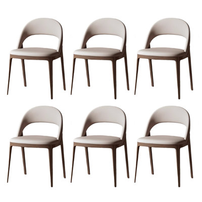 Modern Simple Faux Leather Sponge Dining Chair
