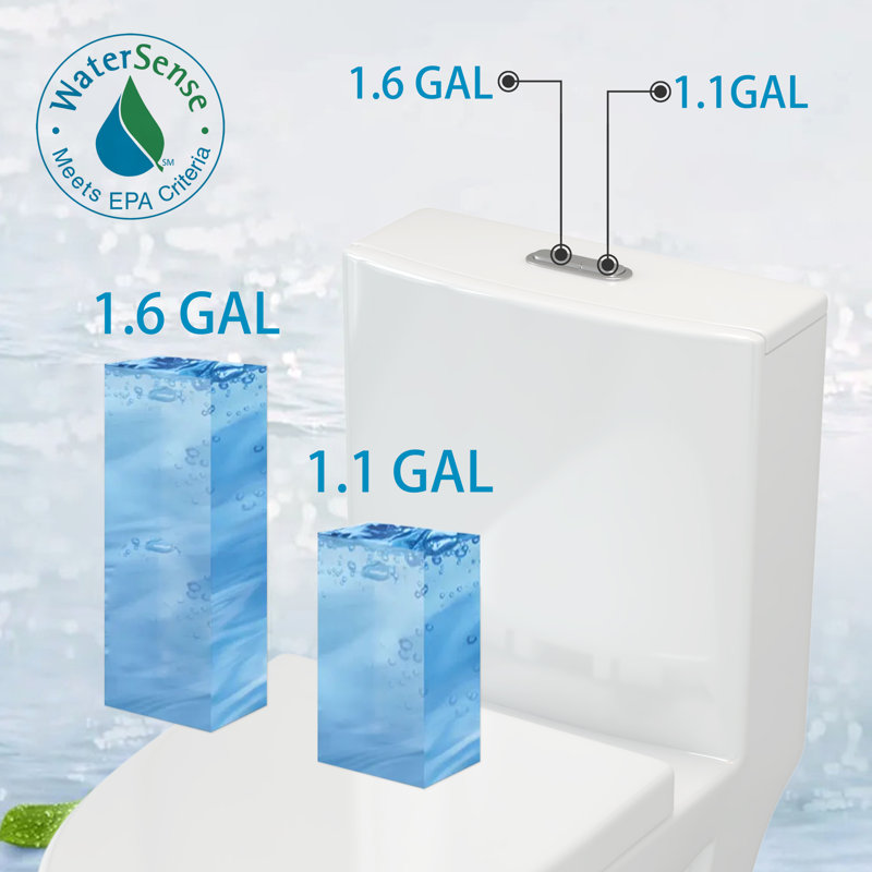 Toilette monobloc 16 po KDK Home, Blanc