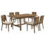 Ensemble de table et chaises Billie, brun noyer riche et beige-114733219