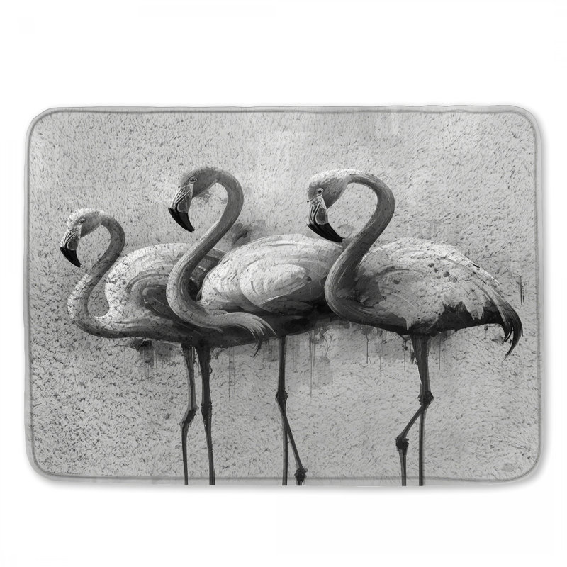 Tapis de bain Mono Flamingo Trio, L 34 po x L 21 po