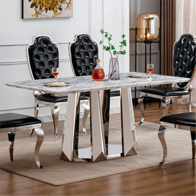 Marble Dining Table For 6 People, 70