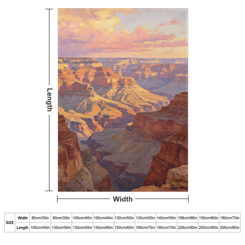 Jeté en flanelle de luxe Grand Canyon, couverture douce et chaude pour le canapé-lit du salon, 40 po x 50 po