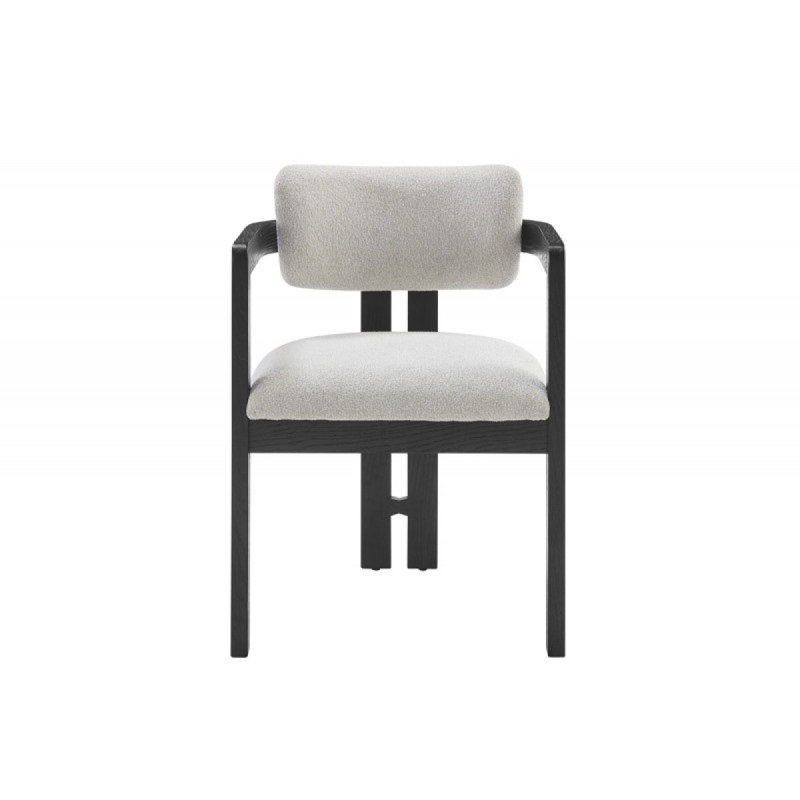 Chaise d'appoint de salle à manger rembourrée 1 pièce Modern, Black, Black, Noir