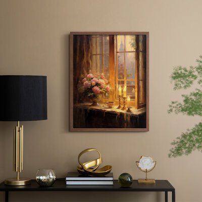 Reproduction encadrée FLORAL Series DCCLX - bois massif