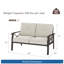 Causeuse 48 po 2 places en métal avec coussins et structure 48 po-105292359