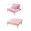 Canapé-lit en tissu rose Teddy-232612806