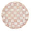 Rosy Check Ceramic Fluted Dinner Plate