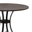 Ensemble de table de salle à manger 5 pièces en bois de noyer avec tabourets bruns Saleya