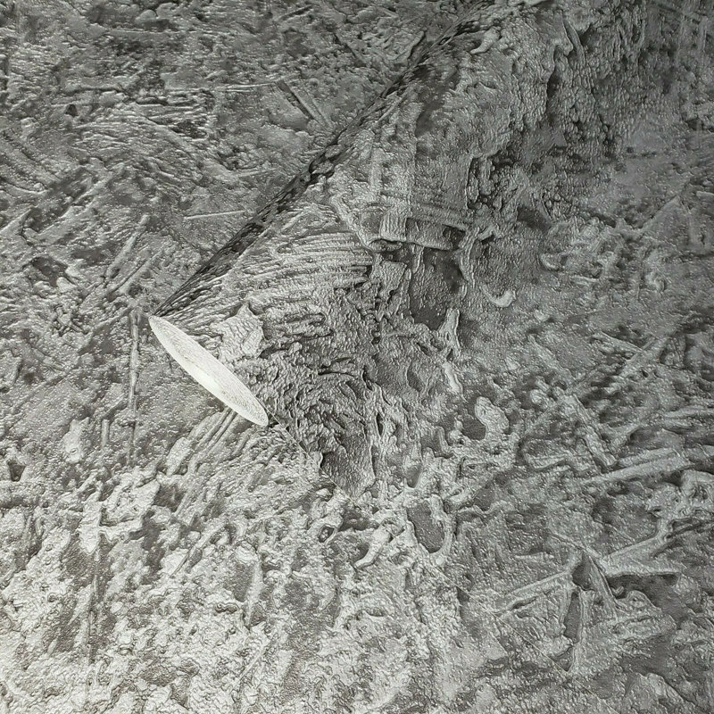 Papier peint texturé gris anthracite