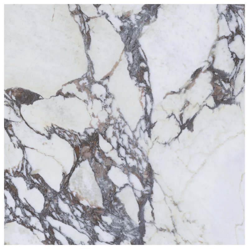 Signature 47.24 In. X 47.24 In. Marble Look Satin Porcelain Floor And Wall Tile (30.98 Sq. Ft. / Case), Arabescato White