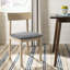 Chaise d'appoint en lin brun clair / gris Jakob