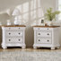 3-Pieces Classic Vintage & Modern King Bedroom Set, Cream