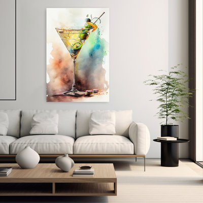 Vibrant Martini, peinture d'art mural contemporain