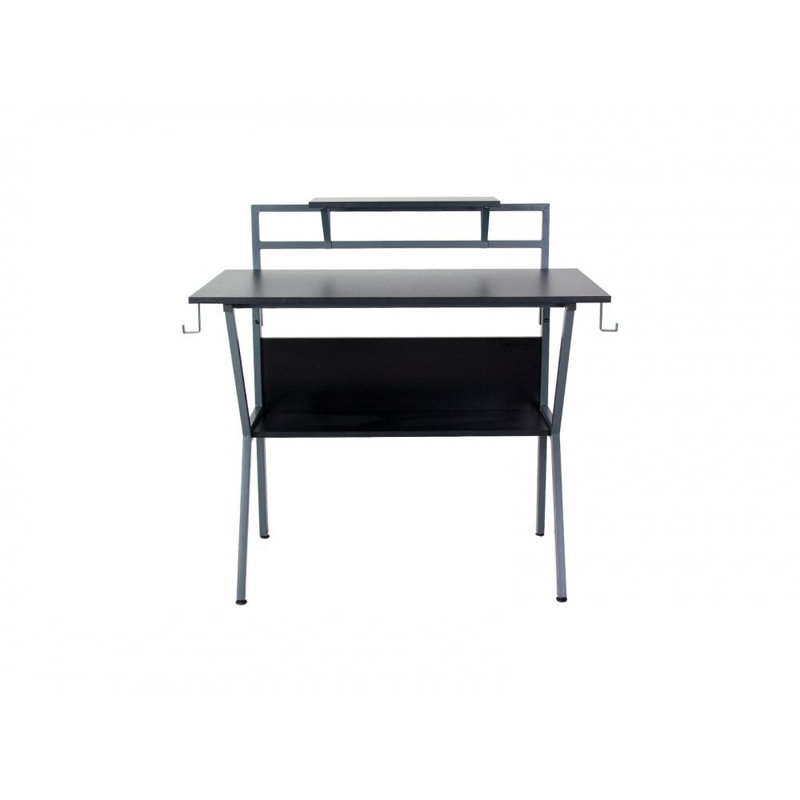 Metal Base Computer Desk, Black