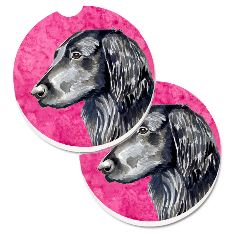 Sous-verre barbu collie voiture, Flat-coated retriever