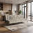 76.9" Queen Futon Sofa Bed with Metal Frame, Space-Saving Sleeper for Apartments & Guest Rooms, Light Gray-1765831708