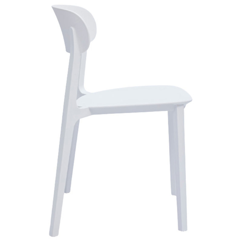 Chaise d'appoint empilable Bryany, Blanc