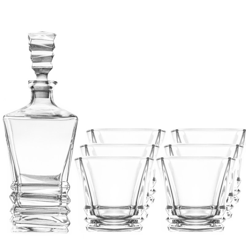 Ensemble de whisky, carafe et verres 7 pièces Acropole