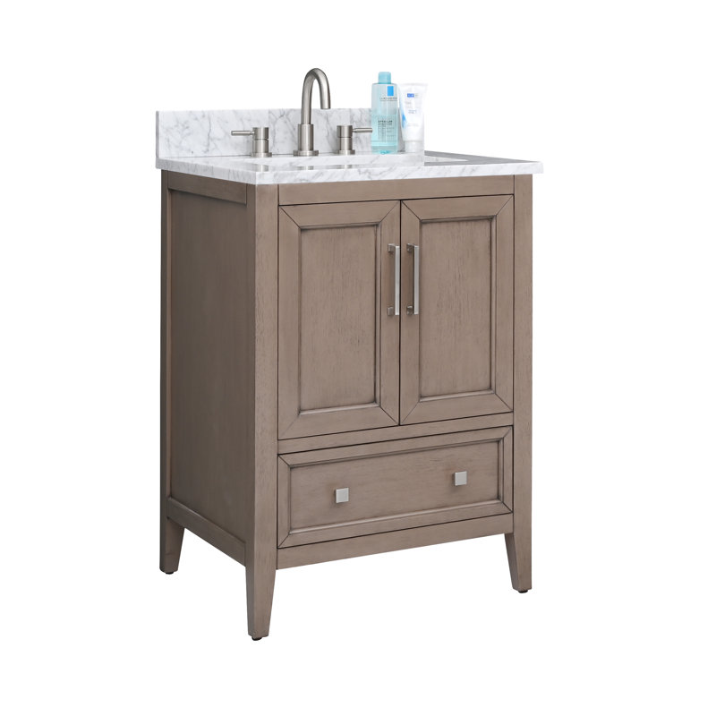 Ensemble de meuble-lavabo simple 25 po Murrieta, Chêne gris, 25"