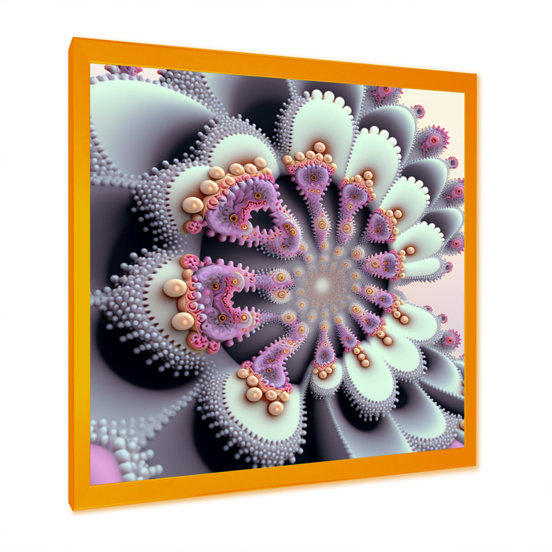 «Pastel Fractal Simplicity V», reproduction sur toile, H 16 po x l 16 po x P 1 po, Impression dorée sur toile encadrée