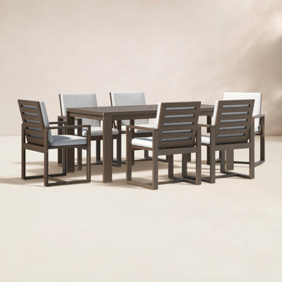 Joly 87" Eucalyptus Patio Dining Set