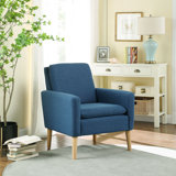 Fauteuil d'appoint rembourré en lin de 29 po de large Cristyle