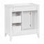 Meuble-lavabo avec lavabo, meuble-lavabo avec porte et deux tiroirs, structure en bois massif