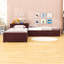 Lit plateforme simple en L avec bureau intégré, lit gigogne simple et tiroirs de rangement-682986253