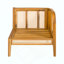 Fauteuils d'extérieur durables en bois d'acacia et en canne de plastique avec coussins épais pour une assise confortable, idéal pour les balcons et les jardins