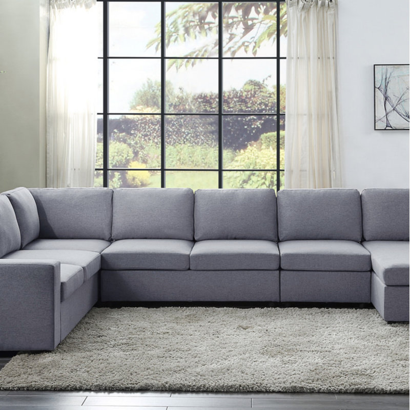 Canapé modulaire réversible 7 places Linen