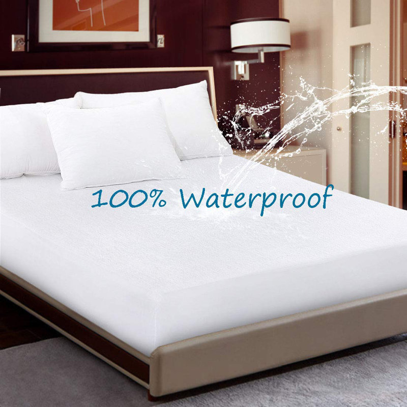 Goodrum Hypoallergenic and Waterproof Fitted Mattress Protector, 100% Cotton, Full