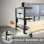 Clamp-On 13 Inch Above Or Below Desk 2-Tier Shelving Unit For Table Accessories, Gaming Devices, And More, Storage Tray, Desktop Organizer, Black
