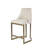 26"H Upholstered Counter Stool With Metal Base