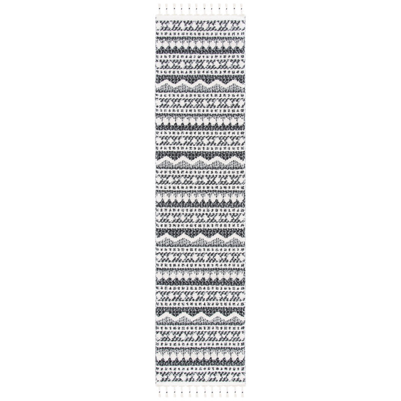 Wendt Moroccan Tassel Shag Performance Southwestern Rug, Runner 2'2" x 9'