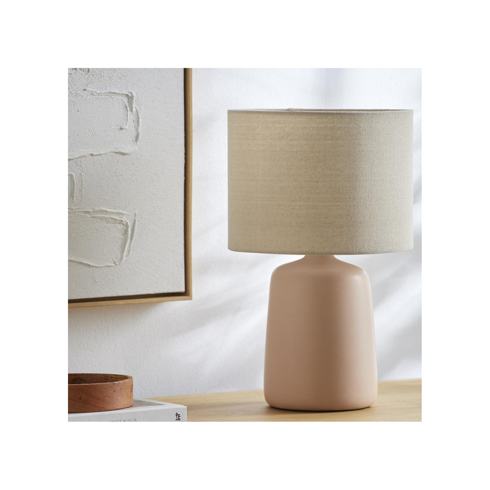 Pramit Accent Table Lamp, Tan