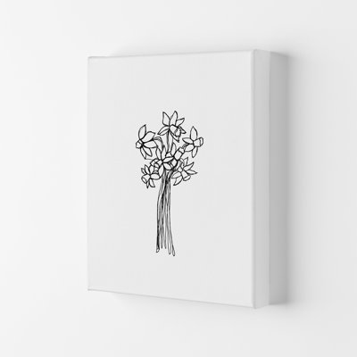 Daffodils Line by Carissa Tanton - Wrapped Canvas Print