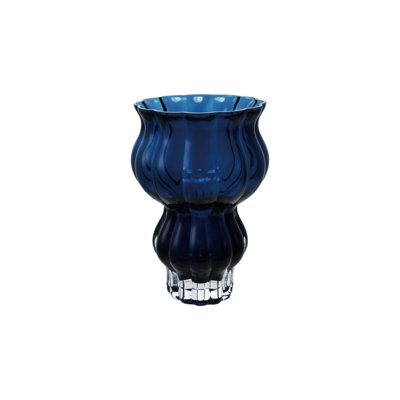 Round Pressed Glass Vase