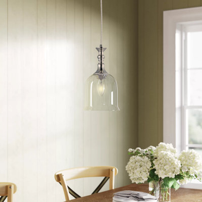 Luminaire suspendu en forme de cloche à 1 lumière Ehrfried