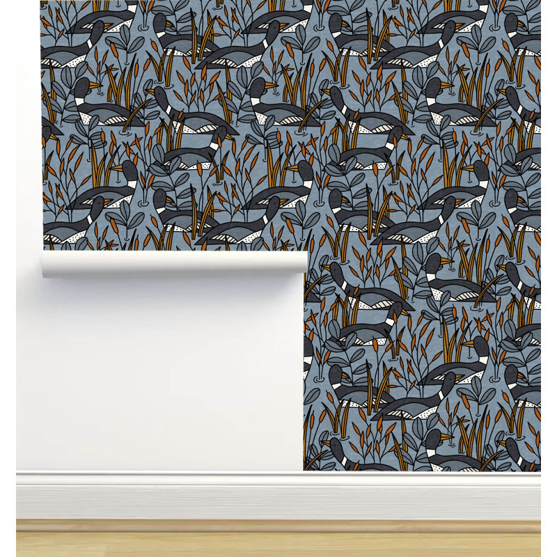 Rouleau de papier peint adhésif texturé L 6 pi x l 24 po Amy Mac Ready Designs, Bleu