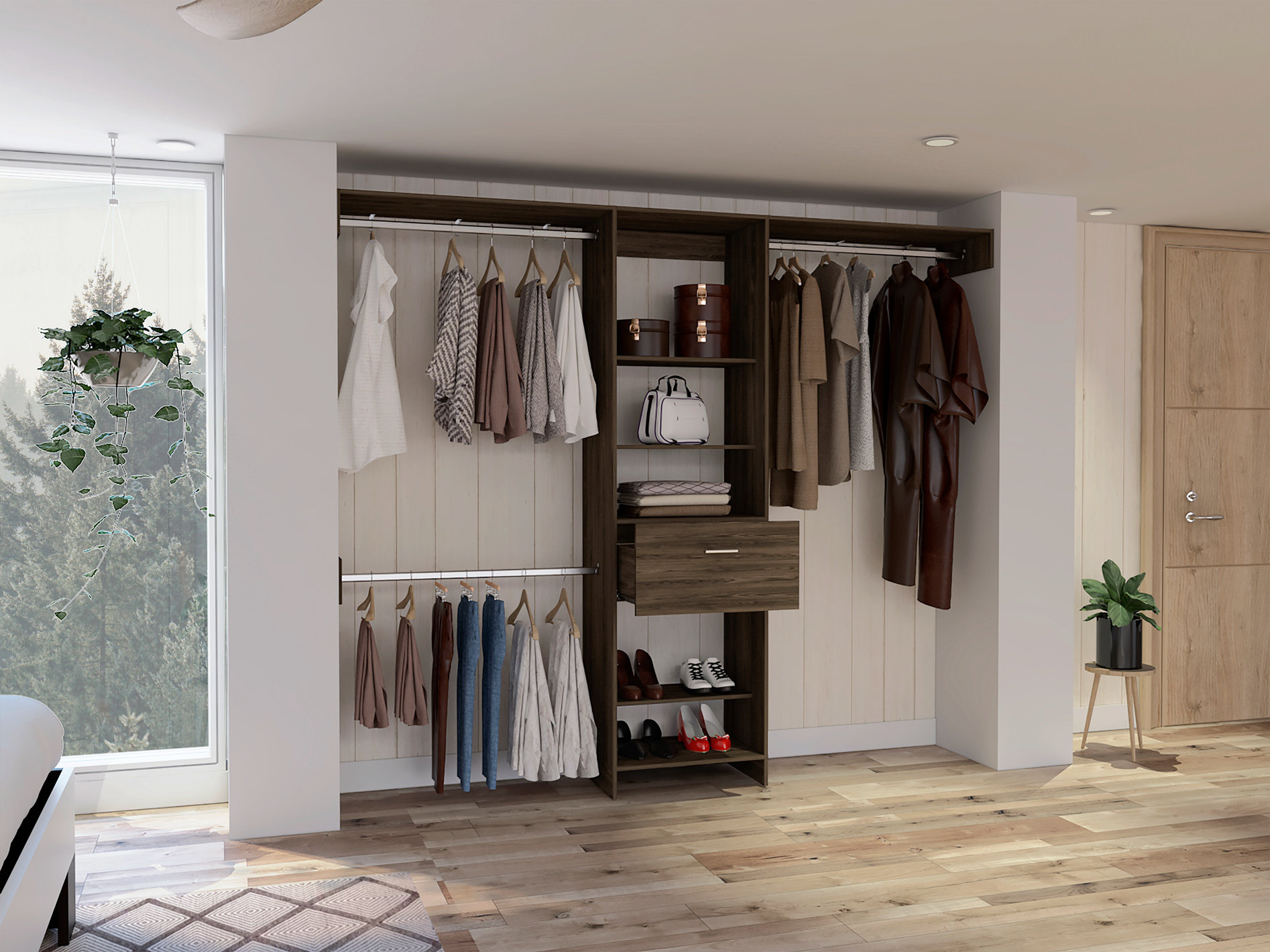 Latitude Run® Calveston 1-Drawer 4-Shelf Closet System - Wayfair Canada