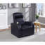 Fauteuil inclinable noir rembourré avec porte-gobelet