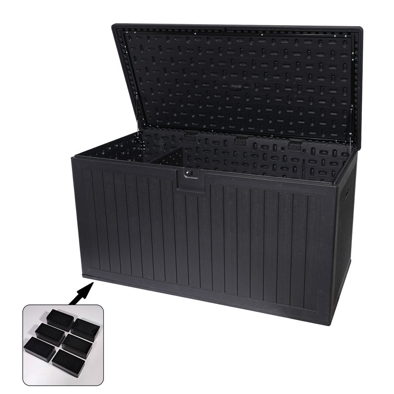 230 Gallon Resin Outdoor Deck Box Waterproof