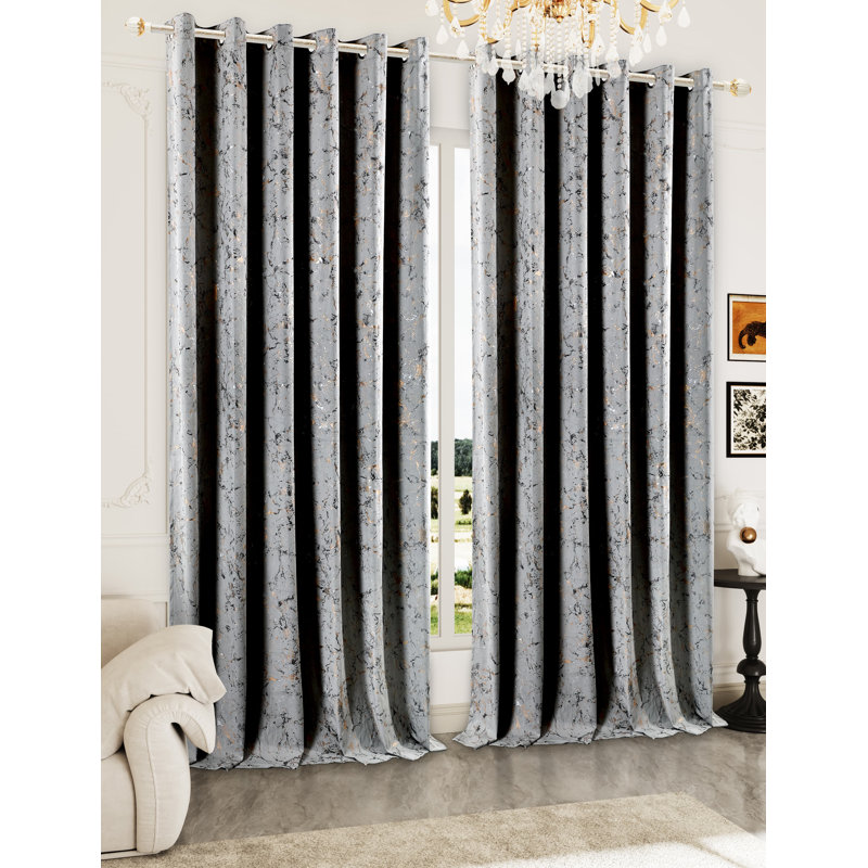 Odele Velvet Semi Sheer Curtain Pair, Width 168 x Drop 229 cm, Silver
