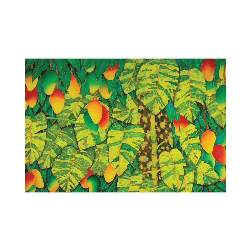 «Monstera and Mango» par Daniel Jean-Baptiste, reproduction d'art sur toile tendue, H 18 po x l 26 po x P 1,5 po