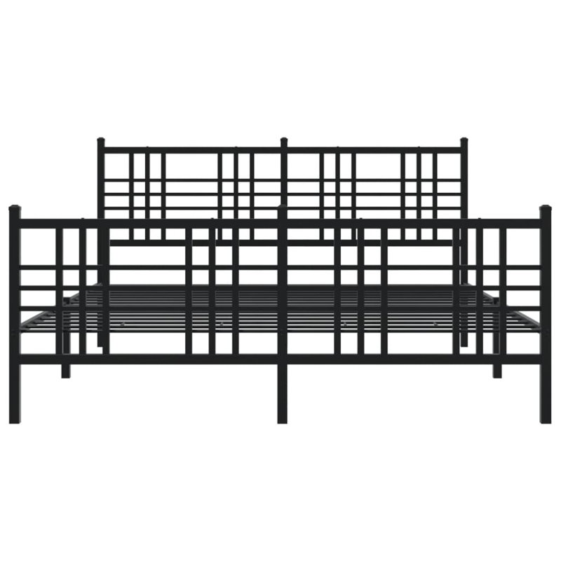 Novarayne Metal Bed, Black, King (5')