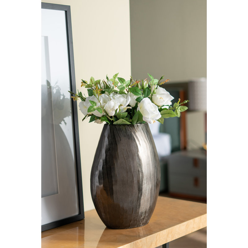 Vase de table Smoke Chisel, H 15 po x l 6,7 po x P 12,2 po