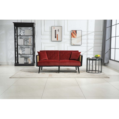 Accent Uphlstered Sofa, Loveseat Sofa With Metal Feet