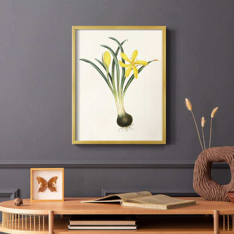 Fleurs des saisons VI, reproduction encadrée - bois massif, H 10 po x l 8 po